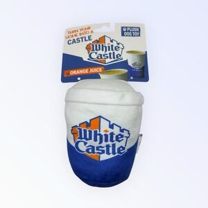 White Castle Chicken Plush Dog Toy It Squeeks! Pet Toy New